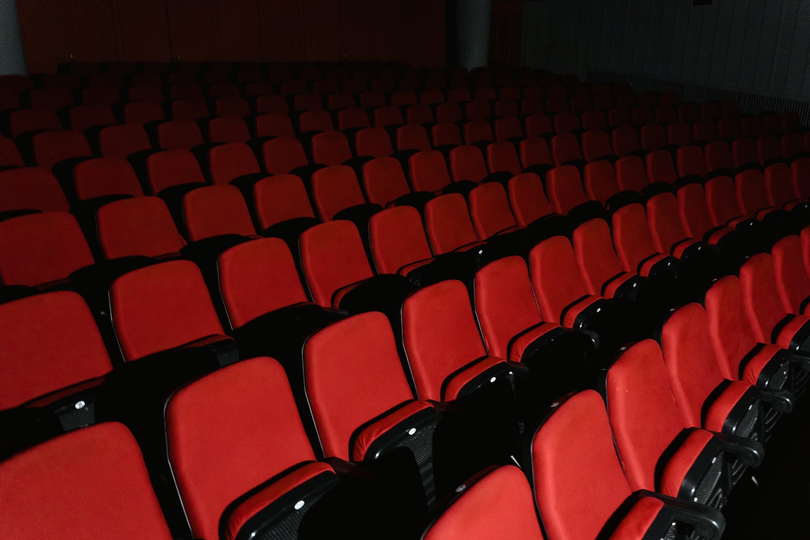 Red and Black Chairs in Stadium