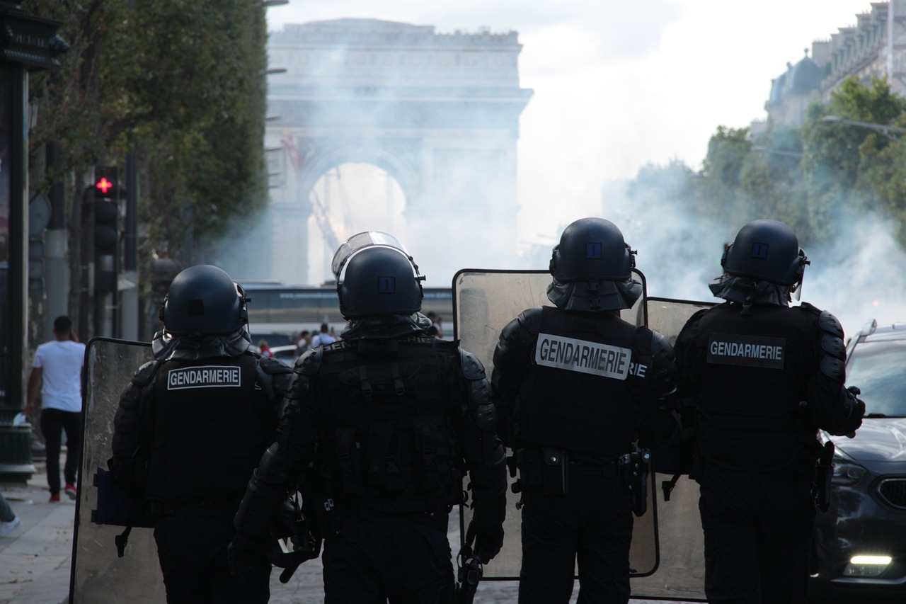 military, protest, france