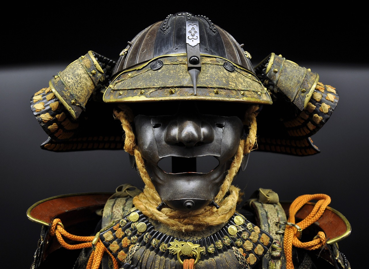samurai, suit, helmet